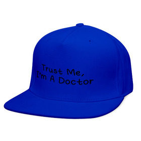 Кепка снепбек с прямым козырьком с принтом Trust me, I`m A Doctor в Тюмени, хлопок 100% |  | 