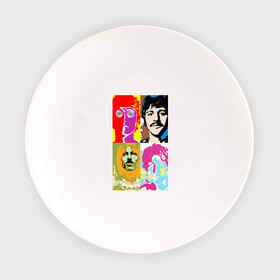 Тарелка с принтом The Beatles в Тюмени, фарфор | диаметр - 210 мм
диаметр для нанесения принта - 120 мм | 