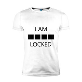 Мужская футболка премиум с принтом I AM ``SHER`` LOCKED в Тюмени, 92% хлопок, 8% лайкра | приталенный силуэт, круглый вырез ворота, длина до линии бедра, короткий рукав | 