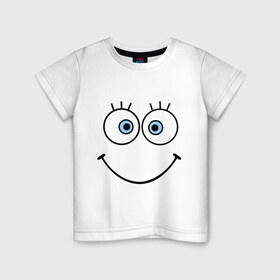 Детская футболка хлопок с принтом Глазастая рожица в Тюмени, 100% хлопок | круглый вырез горловины, полуприлегающий силуэт, длина до линии бедер | 