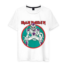 Мужская футболка хлопок с принтом Iron Maiden в Тюмени, 100% хлопок | прямой крой, круглый вырез горловины, длина до линии бедер, слегка спущенное плечо. | iron maiden