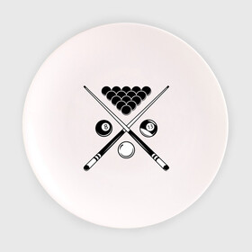 Тарелка с принтом Бильярд (пул) в Тюмени, фарфор | диаметр - 210 мм
диаметр для нанесения принта - 120 мм | billiard | cue | sports | бильярд | биток | кий | пул | шар