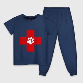 Детская пижама хлопок с принтом Ветеринар в Тюмени, 100% хлопок |  брюки и футболка прямого кроя, без карманов, на брюках мягкая резинка на поясе и по низу штанин
 | ветеринар | врач | доктор | красный | крест