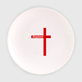 Тарелка с принтом Сборная Англии в Тюмени, фарфор | диаметр - 210 мм
диаметр для нанесения принта - 120 мм | england | англия | сборная | флаг | футбол