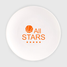 Тарелка с принтом All stars (баскетбол) в Тюмени, фарфор | диаметр - 210 мм
диаметр для нанесения принта - 120 мм | basketball | все | звезды | мяч