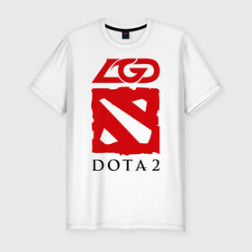 Мужская футболка премиум с принтом Dota 2 LGD-gaming в Тюмени, 92% хлопок, 8% лайкра | приталенный силуэт, круглый вырез ворота, длина до линии бедра, короткий рукав | dota | gaming | lgd | дота