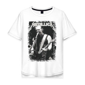 Мужская футболка хлопок Oversize с принтом Metallica в Тюмени, 100% хлопок | свободный крой, круглый ворот, “спинка” длиннее передней части | metallica | металлика