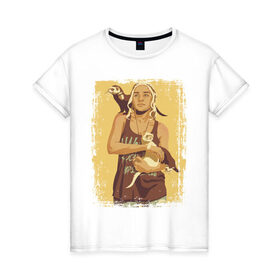 Женская футболка хлопок с принтом Игра Престолов в Тюмени, 100% хлопок | прямой крой, круглый вырез горловины, длина до линии бедер, слегка спущенное плечо | 