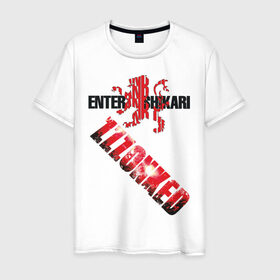 Мужская футболка хлопок с принтом Enter Shikari в Тюмени, 100% хлопок | прямой крой, круглый вырез горловины, длина до линии бедер, слегка спущенное плечо. | enter | shikari | zonked | zzzonked