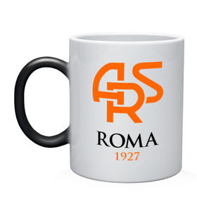 Кружка хамелеон с принтом FC Roma Sign в Тюмени, керамика | меняет цвет при нагревании, емкость 330 мл | 1927 | ars | club | fc | football | roma | клуб | рим | фк | футбол