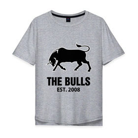 Мужская футболка хлопок Oversize с принтом Krasnodar (Краснодар) в Тюмени, 100% хлопок | свободный крой, круглый ворот, “спинка” длиннее передней части | 2008 | bulls | бык | краснодар