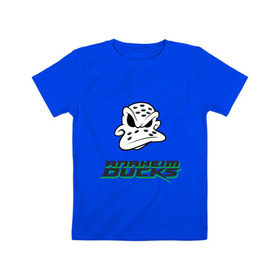 Детская футболка хлопок с принтом HC Anaheim Ducks Art в Тюмени, 100% хлопок | круглый вырез горловины, полуприлегающий силуэт, длина до линии бедер | anaheim | club | ducks | hockey | клуб | хоккей