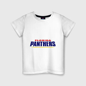 Детская футболка хлопок с принтом HC Florida Panthers Sign в Тюмени, 100% хлопок | круглый вырез горловины, полуприлегающий силуэт, длина до линии бедер | club | florida | hockey | panthers | клуб | хоккей