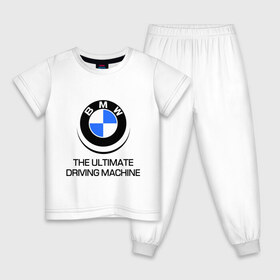 Детская пижама хлопок с принтом BMW Driving Machine в Тюмени, 100% хлопок |  брюки и футболка прямого кроя, без карманов, на брюках мягкая резинка на поясе и по низу штанин
 | bmw | driving | machine | ultimate
