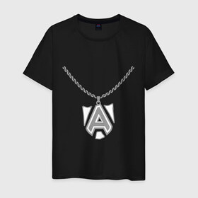 Мужская футболка хлопок с принтом Dota 2 Alliance медальон в Тюмени, 100% хлопок | прямой крой, круглый вырез горловины, длина до линии бедер, слегка спущенное плечо. | Тематика изображения на принте: alliance | dota | dota2 | альянс | дота | дота2 | логотип | цепь