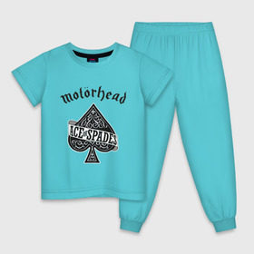 Детская пижама хлопок с принтом Motorhead ace of spades в Тюмени, 100% хлопок |  брюки и футболка прямого кроя, без карманов, на брюках мягкая резинка на поясе и по низу штанин
 | motorhead