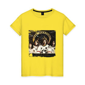 Женская футболка хлопок с принтом Лед Зеппелин в Тюмени, 100% хлопок | прямой крой, круглый вырез горловины, длина до линии бедер, слегка спущенное плечо | led zeppelin