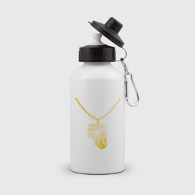 Бутылка спортивная с принтом Aries овен в Тюмени, металл | емкость — 500 мл, в комплекте две пластиковые крышки и карабин для крепления | Тематика изображения на принте: 