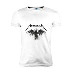 Мужская футболка премиум с принтом Metallica в Тюмени, 92% хлопок, 8% лайкра | приталенный силуэт, круглый вырез ворота, длина до линии бедра, короткий рукав | metallica | музыка | рок