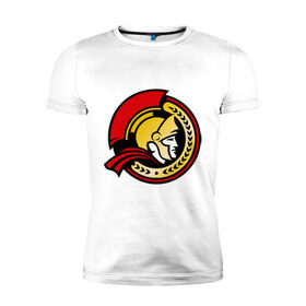 Мужская футболка премиум с принтом HC Ottawa Senators Alternative в Тюмени, 92% хлопок, 8% лайкра | приталенный силуэт, круглый вырез ворота, длина до линии бедра, короткий рукав | alternative | club | hockey | ottawa | senators | золото | хоккей