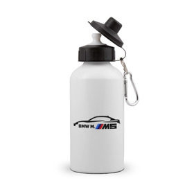 Бутылка спортивная с принтом BMW M5 в Тюмени, металл | емкость — 500 мл, в комплекте две пластиковые крышки и карабин для крепления | Тематика изображения на принте: bmw | m5 | автомобиль | бмв | м5