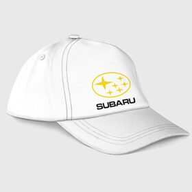 Бейсболка с принтом Subaru Logo в Тюмени, 100% хлопок | классический козырек, металлическая застежка-регулятор размера | Тематика изображения на принте: logo | subaru | автомобиль | логотип | марка | субару
