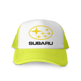 Кепка тракер с сеткой с принтом Subaru Logo в Тюмени, трикотажное полотно; задняя часть — сетка | длинный козырек, универсальный размер, пластиковая застежка | logo | subaru | автомобиль | логотип | марка | субару