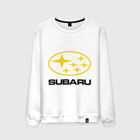 Мужской свитшот хлопок с принтом Subaru Logo в Тюмени, 100% хлопок |  | logo | subaru | автомобиль | логотип | марка | субару