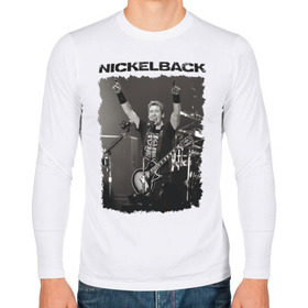 Мужской лонгслив хлопок с принтом Nickelback в Тюмени, 100% хлопок |  | nickelback | альтернативный | рок | хард