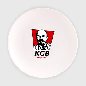 Тарелка 3D с принтом KGB - So Good в Тюмени, фарфор | диаметр - 210 мм
диаметр для нанесения принта - 120 мм | kfc | kgb | владимир | ильич | кгб | ленин