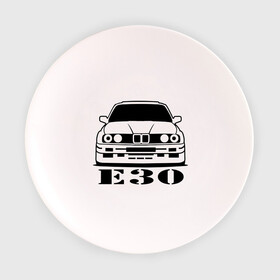 Тарелка 3D с принтом e30 в Тюмени, фарфор | диаметр - 210 мм
диаметр для нанесения принта - 120 мм | bmw | e30 | автомобиль | бмв | е30 | машина