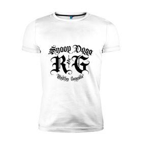 Мужская футболка премиум с принтом Snoop Dogg в Тюмени, 92% хлопок, 8% лайкра | приталенный силуэт, круглый вырез ворота, длина до линии бедра, короткий рукав | rap | snoop dogg | музыка | рэп | снуп дог