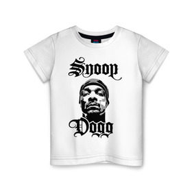 Детская футболка хлопок с принтом Snoop Dogg в Тюмени, 100% хлопок | круглый вырез горловины, полуприлегающий силуэт, длина до линии бедер | rap | snoop dogg | музыка | рэп | снуп дог
