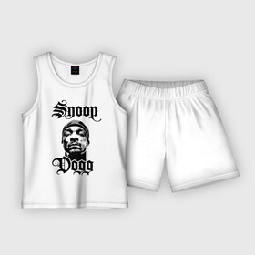 Детская пижама с шортами хлопок с принтом Snoop Dogg в Тюмени,  |  | rap | snoop dogg | музыка | рэп | снуп дог