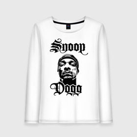 Женский лонгслив хлопок с принтом Snoop Dogg в Тюмени, 100% хлопок |  | rap | snoop dogg | музыка | рэп | снуп дог