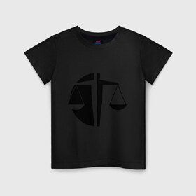 Детская футболка хлопок с принтом Дивергент - Искренность в Тюмени, 100% хлопок | круглый вырез горловины, полуприлегающий силуэт, длина до линии бедер | Тематика изображения на принте: весы | дивергент | искренность | символ