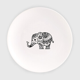 Тарелка с принтом Слоник узор в Тюмени, фарфор | диаметр - 210 мм
диаметр для нанесения принта - 120 мм | слон
