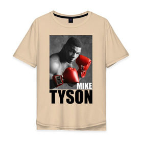 Мужская футболка хлопок Oversize с принтом Mike Tyson в Тюмени, 100% хлопок | свободный крой, круглый ворот, “спинка” длиннее передней части | майк тайсон