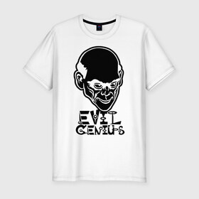 Мужская футболка премиум с принтом Evil genius (Злой гений) в Тюмени, 92% хлопок, 8% лайкра | приталенный силуэт, круглый вырез ворота, длина до линии бедра, короткий рукав | evil | genius | гений | злой