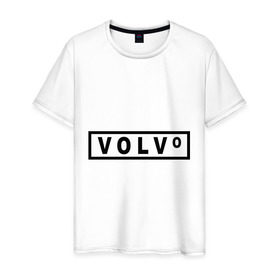 Мужская футболка хлопок с принтом Volvo в Тюмени, 100% хлопок | прямой крой, круглый вырез горловины, длина до линии бедер, слегка спущенное плечо. | valve | volvo | логотип