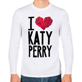 Мужской лонгслив хлопок с принтом I love Katy Perry в Тюмени, 100% хлопок |  | katy perry | pop | знаменитости | корона | кэти перри | музыка | певица