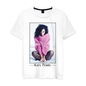 Мужская футболка хлопок с принтом Katy Perry в Тюмени, 100% хлопок | прямой крой, круглый вырез горловины, длина до линии бедер, слегка спущенное плечо. | katy perry | pop | знаменитости | корона | кэти перри | музыка | певица