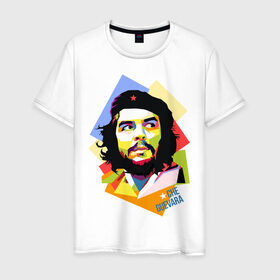 Мужская футболка хлопок с принтом Che Guevara в Тюмени, 100% хлопок | прямой крой, круглый вырез горловины, длина до линии бедер, слегка спущенное плечо. | Тематика изображения на принте: че гевара