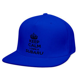 Кепка снепбек с прямым козырьком с принтом Subaru в Тюмени, хлопок 100% |  | keep calm | logo | sti | subaru | авто | кип калм | лого | субарик | субару