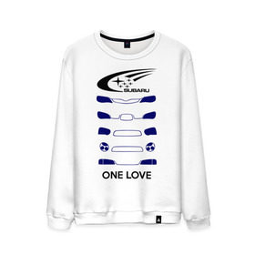 Мужской свитшот хлопок с принтом One love subaru в Тюмени, 100% хлопок |  | logo | one love | sti | subaru | авто | лого | субарик | субару