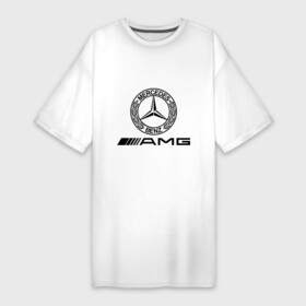 Платье-футболка хлопок с принтом AMG в Тюмени,  |  | amg | benz | logo | mercedes | авто | амг | лого | мерс | мерседес бенс