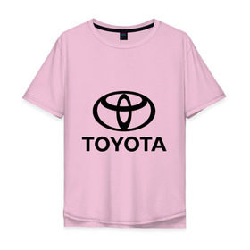 Мужская футболка хлопок Oversize с принтом Toyota Logo в Тюмени, 100% хлопок | свободный крой, круглый ворот, “спинка” длиннее передней части | logo | toyota | логотип | тойота