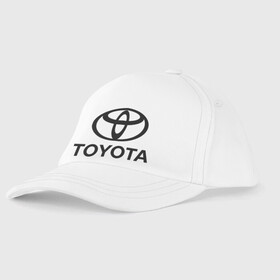 Детская бейсболка с принтом Toyota Logo в Тюмени, 100% хлопок | классический козырек, металлическая застежка-регулятор размера | Тематика изображения на принте: logo | toyota | логотип | тойота