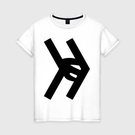Женская футболка хлопок с принтом Smosh logo в Тюмени, 100% хлопок | прямой крой, круглый вырез горловины, длина до линии бедер, слегка спущенное плечо | blogger | russmosh | smosh | youtube | блоггер | смош | шоу | ютубер