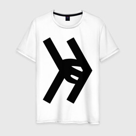 Мужская футболка хлопок с принтом Smosh logo в Тюмени, 100% хлопок | прямой крой, круглый вырез горловины, длина до линии бедер, слегка спущенное плечо. | blogger | russmosh | smosh | youtube | блоггер | смош | шоу | ютубер